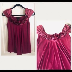 CABLE & GAUGE BURGUNDY TOP